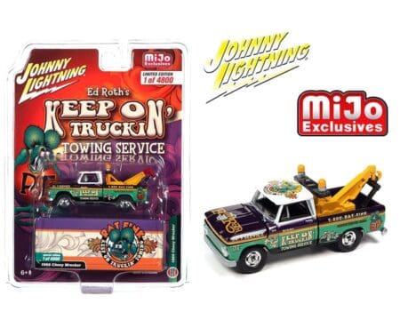 Johnny Lightning 1:64 Chevrolet Wrecker 1966 Ed Roth's Rat Fink Towing Service - MiJo Exclusives