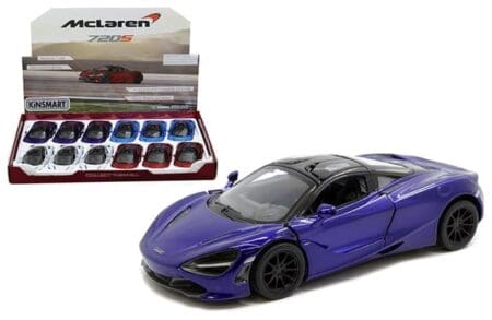 Kinsmart 1:36 2018 McLaren 720S 5" - Display Tray Set of 12
