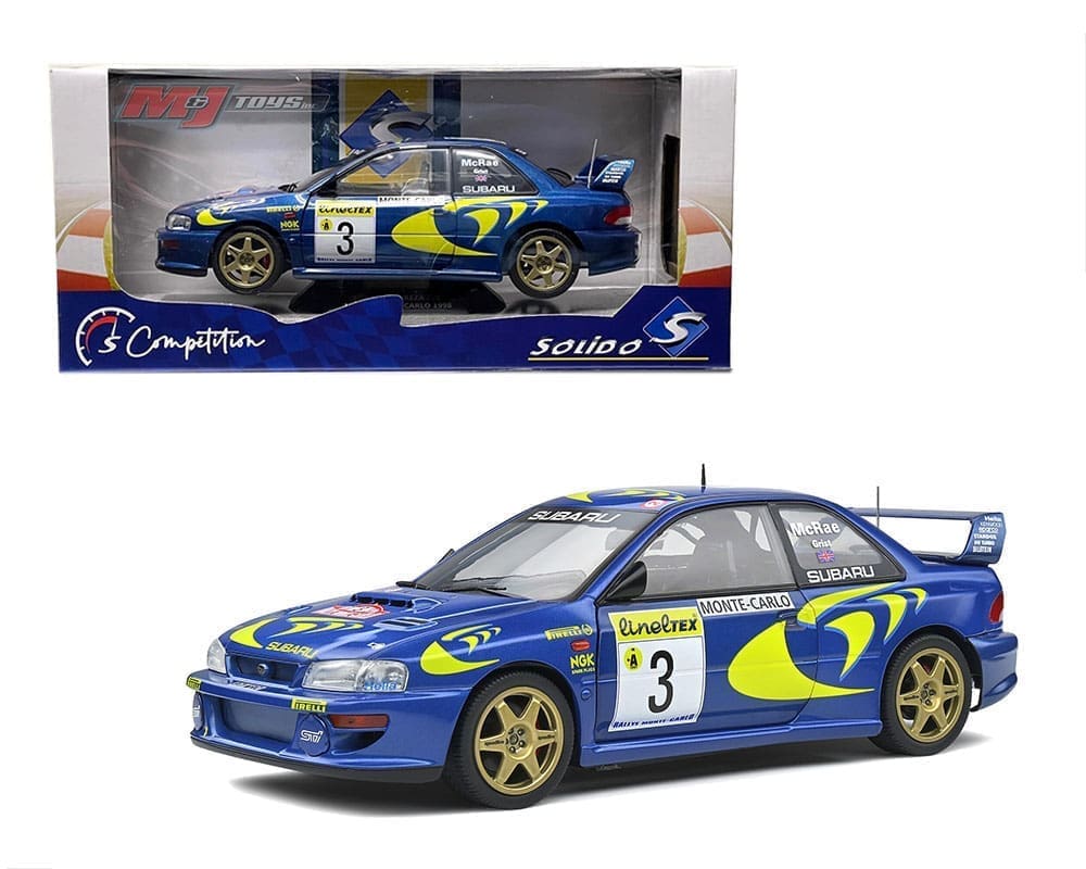 Solido 1:18 Subaru Impreza 22B (Blue) Rally Monte Carlo 1998 McRae #3 - Competition