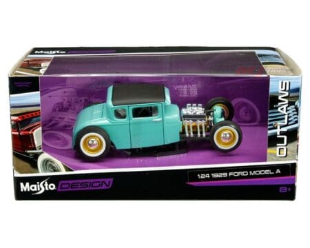 Maisto 1:24 1929 Ford Model A (Green with Matte Black Roof) - Outlaws Design