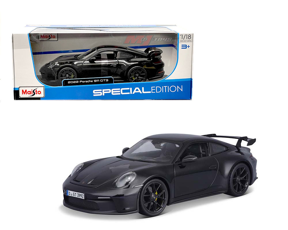 Maisto 1:18 2022 Porsche 911 GT 3 (Black) - Special Edition