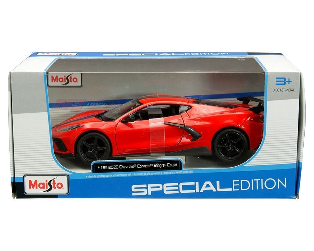 ミニカー Maisto Chevrolet Corvette Stingray Coupe Maisto 1:24 2020 Chevrolet Corvette Stingray Coupe (Red with