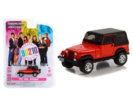 Greenlight 1:64 Hollywood Series 37 1994 Jeep Wrangler - Beverly Hills - 90210 (1990-2000 TV Series)