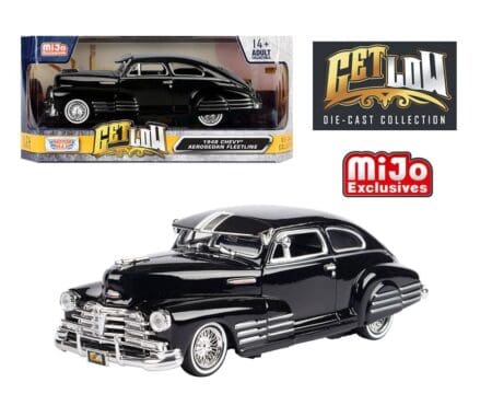 Motormax 1:24 1948 Chevrolet Aerosedan Fleetside Lowrider Black - Get Low - Mijo Exclusives