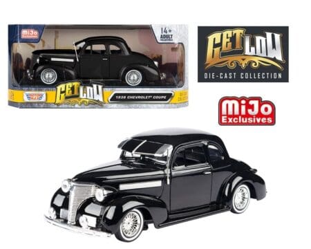 Motormax 1:24 1939 Chevrolet Coupe Lowrider Black - Get Low - Mijo Exclusives