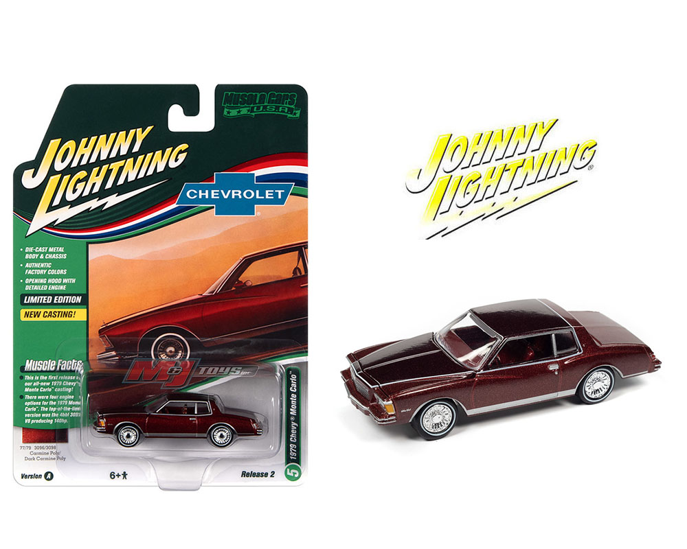 Johnny Lightning 1:64 1979 Chevrolet Monte Carlo Version A - Muscle Cars  USA 2022 - Solid Pack - M & J Toys Inc. Die-Cast Distribution