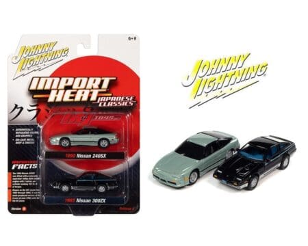 Johnny Lightning 1:64 2 Pack 1990 Nissan 240SX & 1985 Nissan 300ZX Release B - Import Heat Japanese Classic