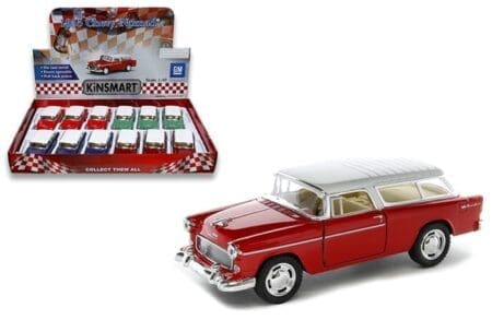 Kinsmart 1:40 1955 Chevrolet Nomad 4.8" - Display Tray Set of 12
