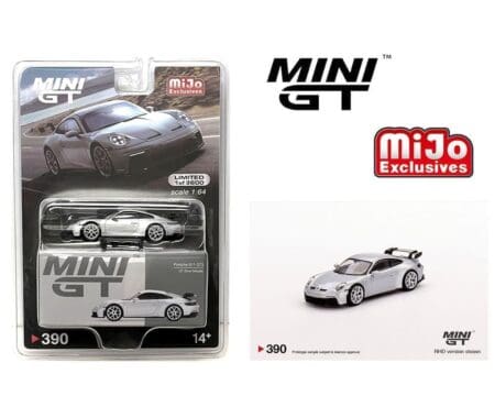 Mini GT 1:64 Porsche 911 (992) GT3 GT Silver Metallic - MiJo Exclusives