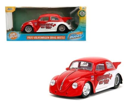 Jada 1:24 1959 Volkswagen Drag Beetle (Two-Tone Red/White) "Cherry On Top" - Slug Bug - Punch Buggy