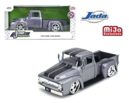 Jada 1:24 1956 Ford F-100 Custom (Grey With Black Stripes) - Just Trucks - MiJo Exclusives