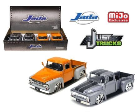 Jada 1:24 1956 Ford F-100 Pickup Custom - Just Trucks - MiJo Exclusives - Display Tray Box of 4