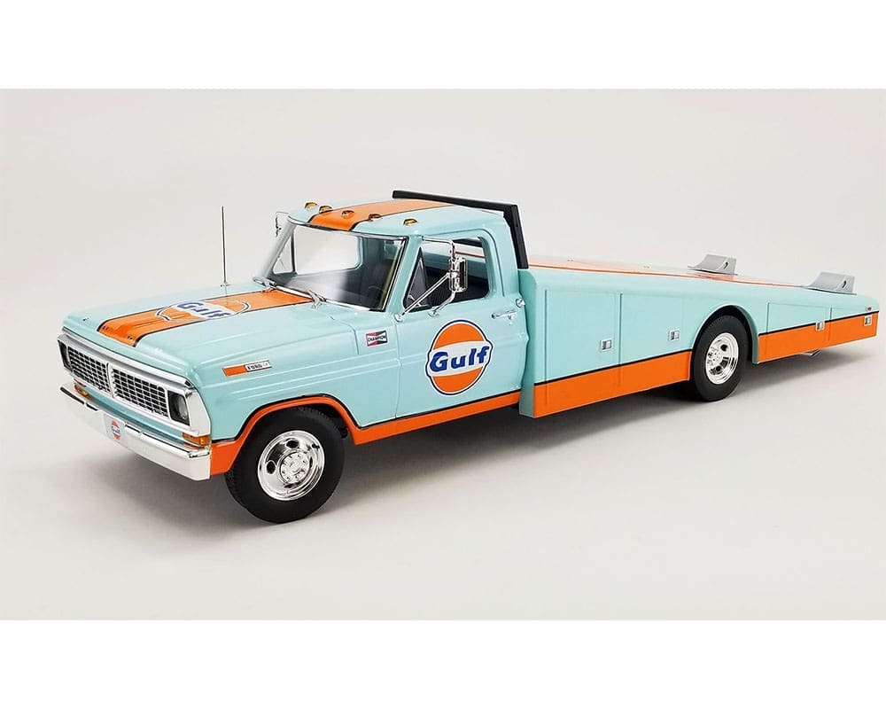 ACME 1:18 1970 Ford F-350 Ramp Truck - Gulf Racing Team