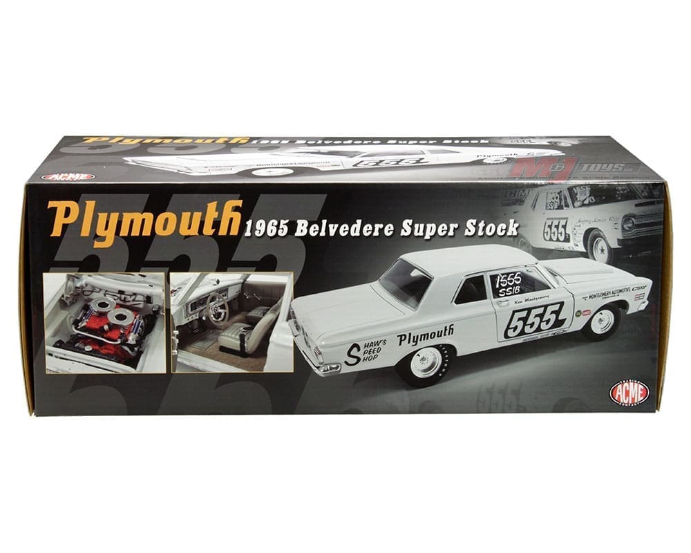 ミニカー　1/18 プリムス ベルヴェディア 1965 Super Stock 555 [A1806600] ACME 1:18 1965 Plymouth Belvedere Super Stock - 555 - Triple