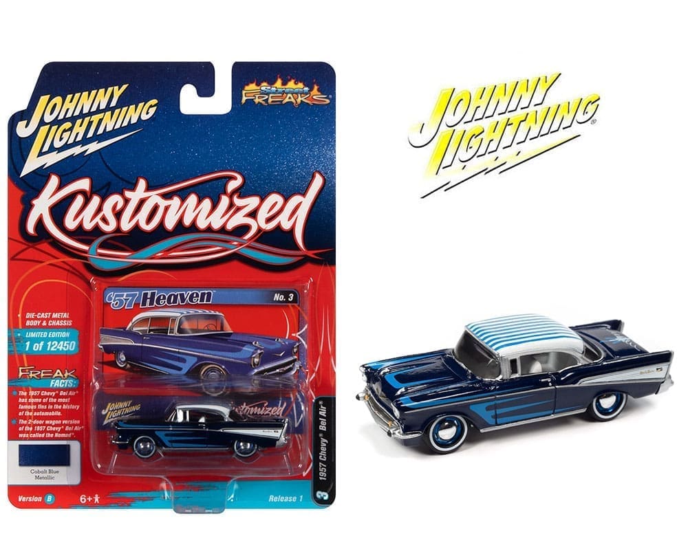 Johnny Lightning 1:64 1957 Chevrolet Bel Air (Cobalt Blue
