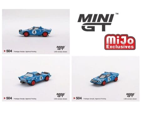 Mini GT 1:64 Lancia Stratos HF 1979 Rally MonteCarlo Winner #4 (Blue) - MiJo Exclusives USA