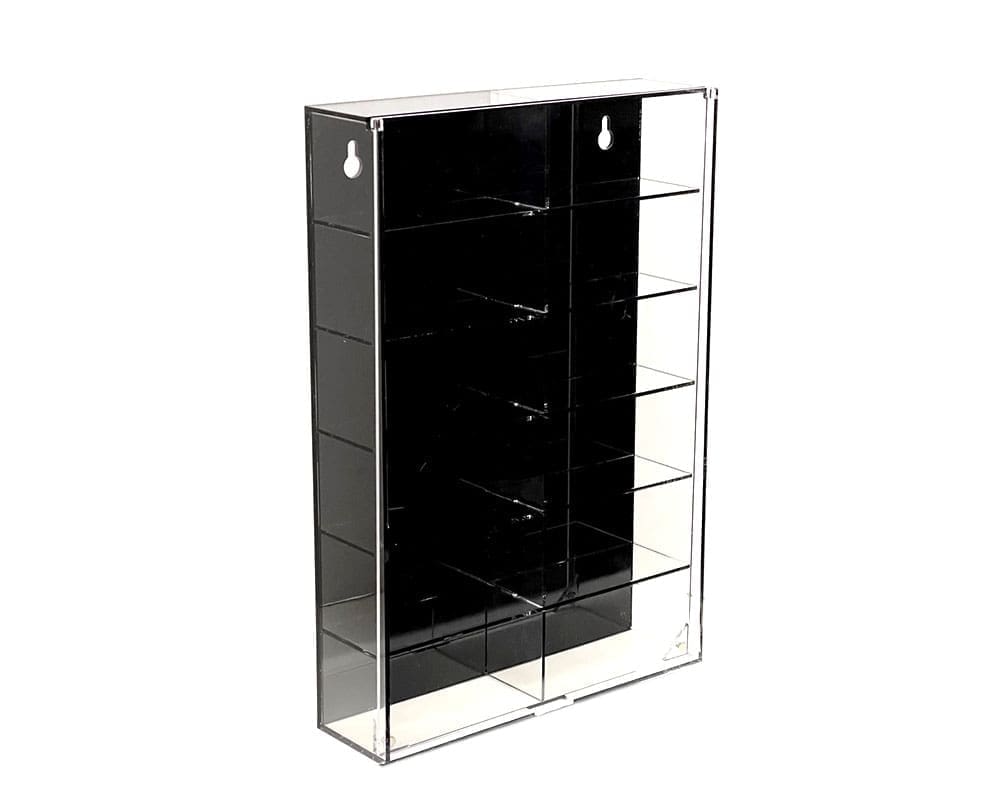 Showcase 1:64 12-Car Display Case Wall Mount Plastic Black