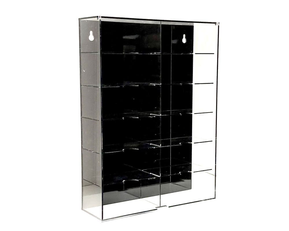 Showcase 1:64 12-Car Display Case Wall Mount Plastic Black