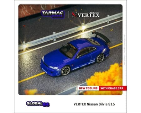 Tarmac Works 1:64 VERTEX Nissan Silvia S15 (Blue Metallic) - Global64