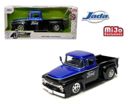 Jada 1:24 1956 Ford F-100 Custom FORD - Black with Blue Two-Tone  - Just Trucks - MiJo Exclusives