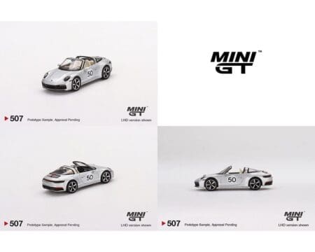 Mini GT 1:64 Porsche 911 Targa 4S Heritage Design Edition (GT Silver Metallic) (RHD) - MiJo Exclusive