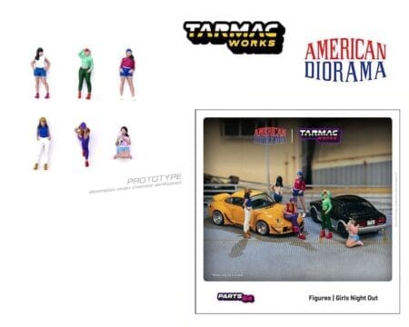 Tarmac Works 1:64 American Diorama Figures Girls Night Out Set