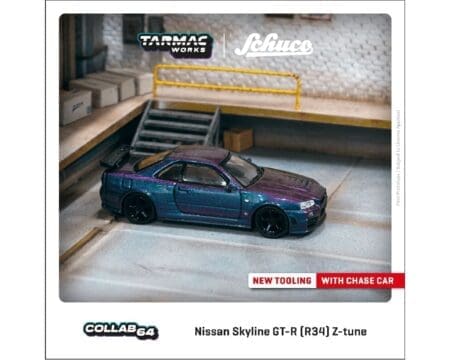 Tarmac Works 1:64 Schuco Nissan Skyline GT-R (R34) Z-tune - Midnight Purple III