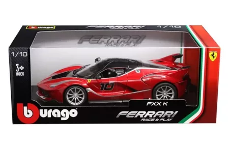 Bburago 1:18 Ferrari FXX K #10 (Red with black top) -  Ferrari Race & Play