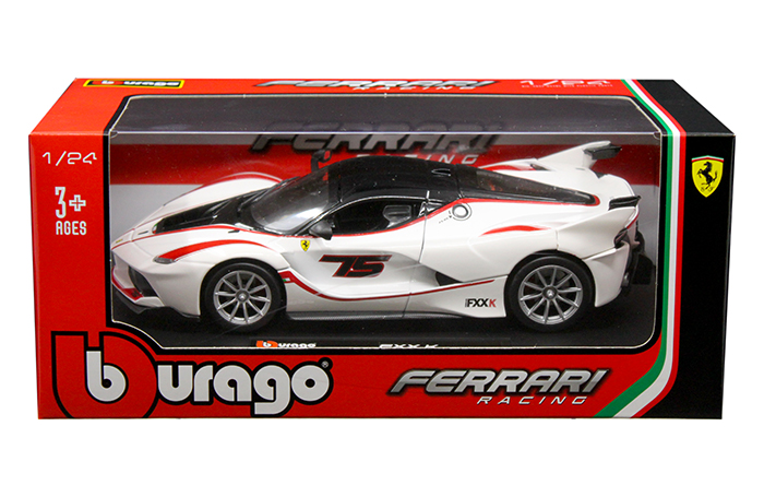 Bburago 1:24 Ferrari FXX K White – Ferrari Racing - M & J Toys Inc