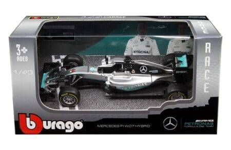 Bburago 1:43 2019 Mercedes-Benz F1 W07 Hybro + #44 Lewis Hamilton  – Race