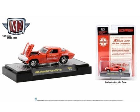 M2 Machines 1:64 1966 Chevrolet Corvette 427 Schwinn Orange Krate - Hobby Exclusive Auto-Thentics