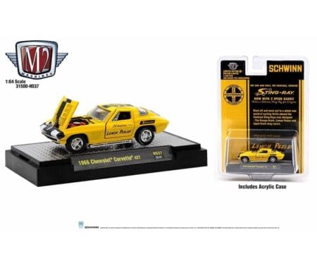 M2 Machines 1:64 1966 Chevrolet Corvette 427 Schwinn Lemon Peeler - Auto-Thentics - Hobby Exclusive