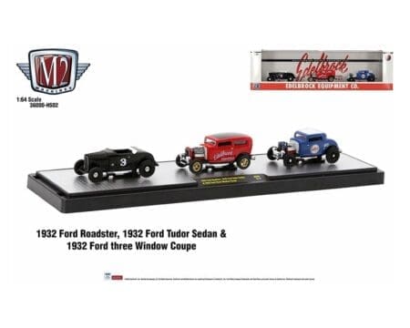 M2 Machines 1:64 Edelbrock Equipment Co. Ford 3-Car Set - Auto-Haulers Release HS02 - Hobby Exclusives