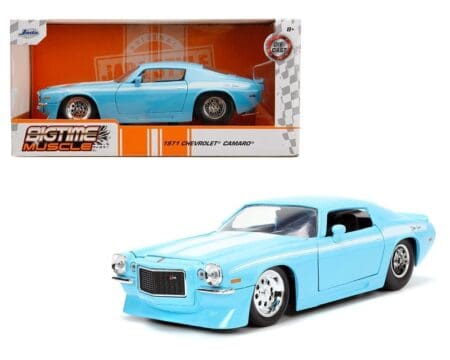 Jada 1:24 1971 Chevrolet Camaro (Sky Blue) - Bigtime Muscle