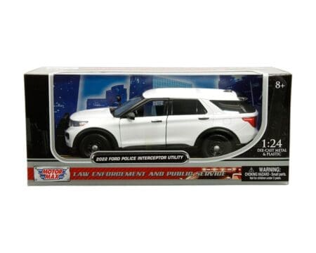 Motormax 1:24 2022 Ford Police Interceptor Utility - White - Law Enforcement