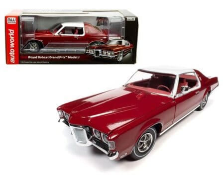 Auto World 1:18 1969 Pontiac Grand Prix Royal Bobcat Model J - Matador Red - American Muscle