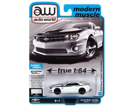 Auto World 1:64 2010 Chevrolet Camaro Hurst Edition (Summit White) - Premium 2022 Release 4 Version A