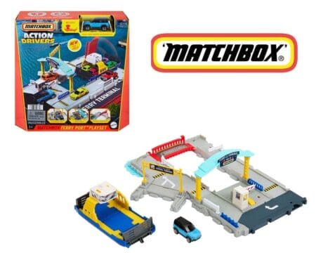Matchbox 1:64 Action Drivers Play Set Ferry Port With Land Rover Defender