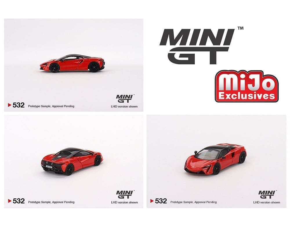 Mini GT 1:64 McLaren Artura Vermillion Red 2023 - Red - Mijo