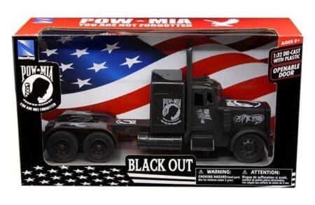 New Ray 1:32 Peterbilt Custom Black out Truck Pow - Long Haul Truckers
