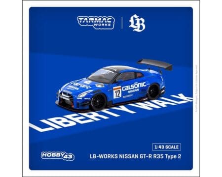 Tarmac Works 1:43 LB-WORKS NISSAN GT-R R35 Type 2 Calsonic - Hobby43