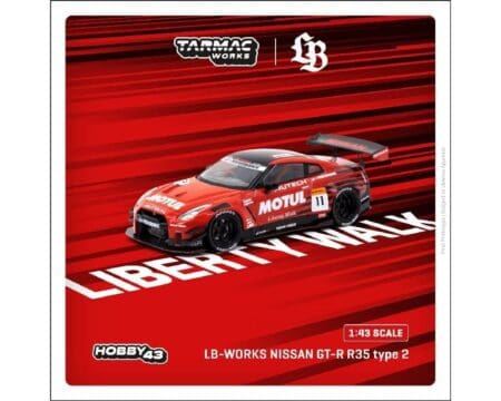 (Preorder) Tarmac Works 1:43 LB-WORKS NISSAN GT-R R35 Type 2 Motul - Red