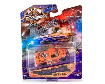 Maisto 1:64 Supercon 2023 Exclusive Custom Chevrolet Silverado Outlaw- Orange