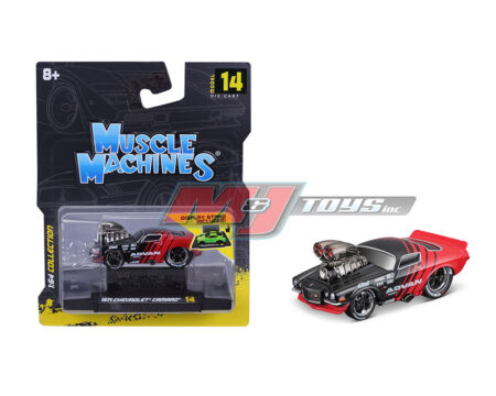 Muscle Machines 1:64 1971 Chevrolet Camaro Advan (Black and Red) - Series 3