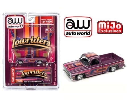 Auto World 1:64 1983 Chevrolet Silverado Pickup Lowrider - Purple - MiJo Exclusives Limited Edition
