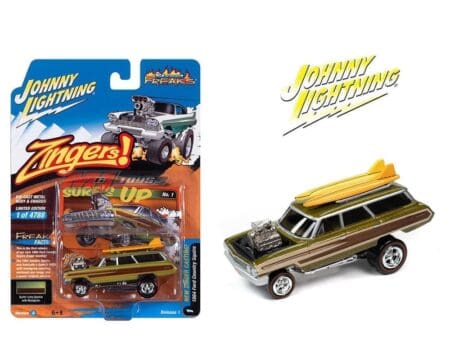 Johnny Lightning 1:64 1964 Ford Country Squire - Green - Zingers - Street Freaks 2023 Release 1 Version A - Solid Pack
