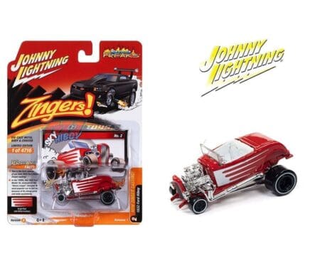 Johnny Lightning 1:64 Street Freaks 2023 Release 1 Version B 1932 Ford Hiboy  - Red - Solid Pack