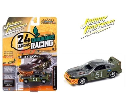 Johnny Lightning 1:64 Street Freaks 2023 Release 1 Version B 1990 Ford Mustang Race Car - Green - Solid Pack