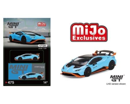 Mini GT 1:64 Lamborghini Huracán STO Blu Laufey - Mijo Exclusive - Sky Blue