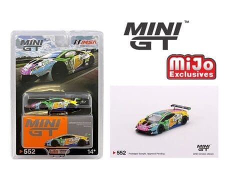 Mini GT 1:64 Lamborghini Huracán GT3 EVO #19 GEAR Racing 2020 IMSA Daytona 24 Hrs - Mijo Exclusives